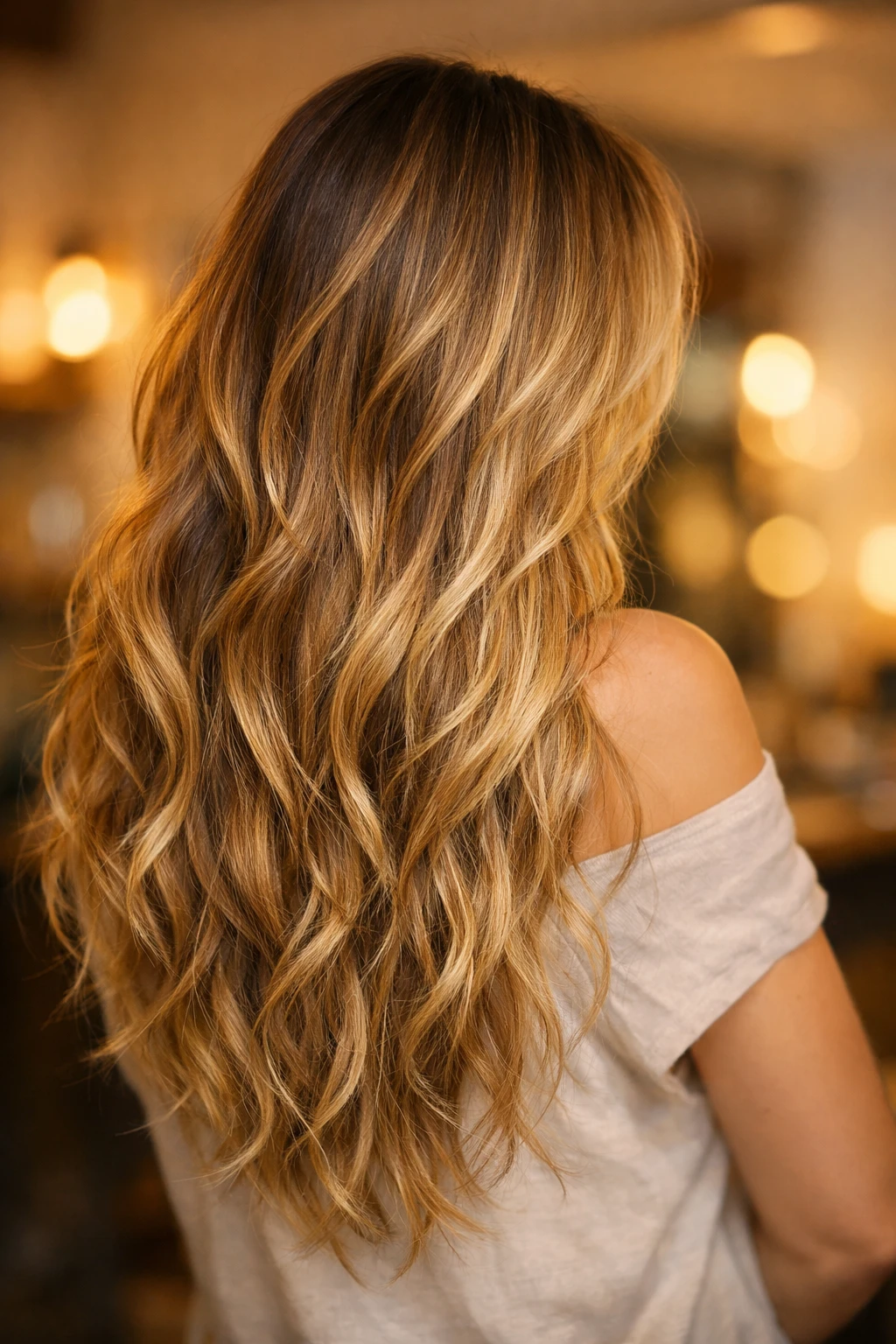 Balayage på blondt hår