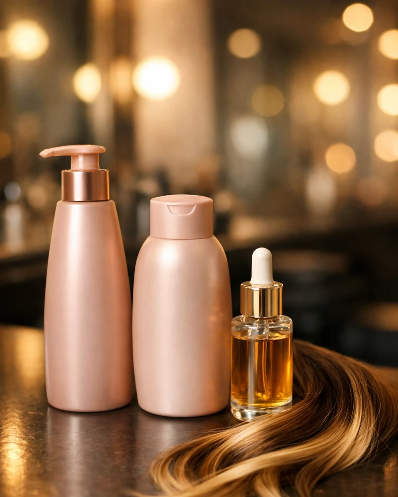 Balayage vedlikehold med pleieprodukter for fargebehandlet hår