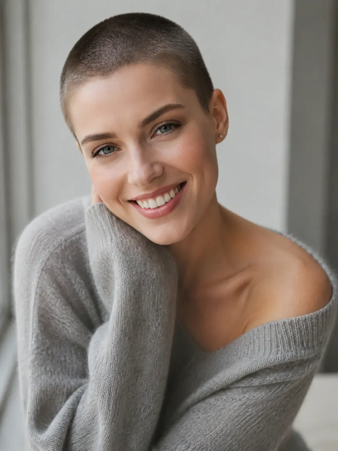 buzz cut dame brunette