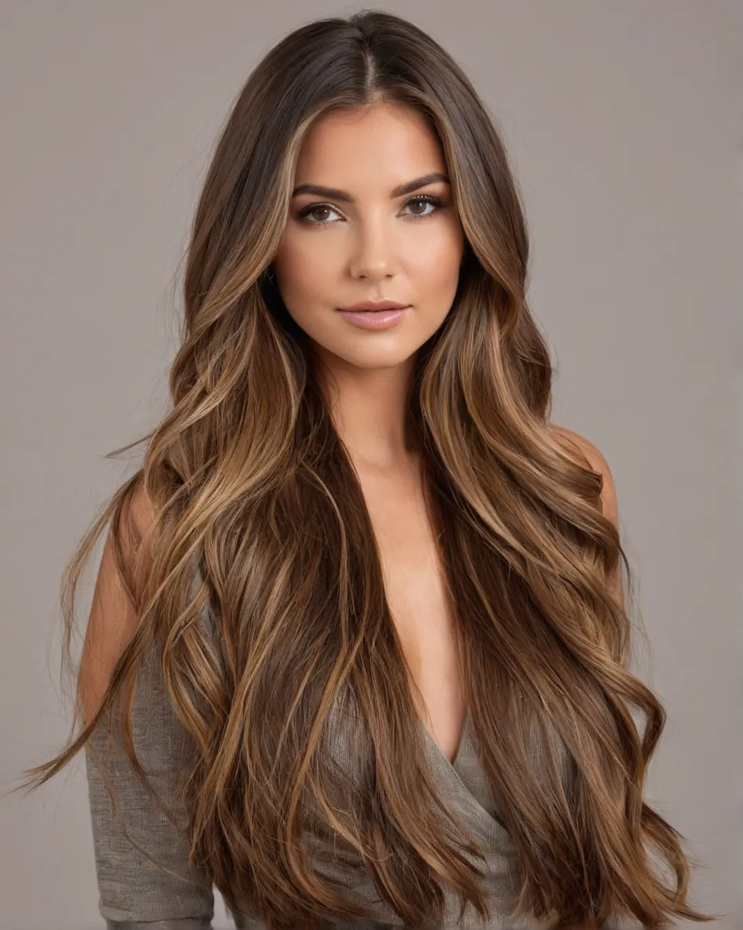 Vakker Balayage på langt hår