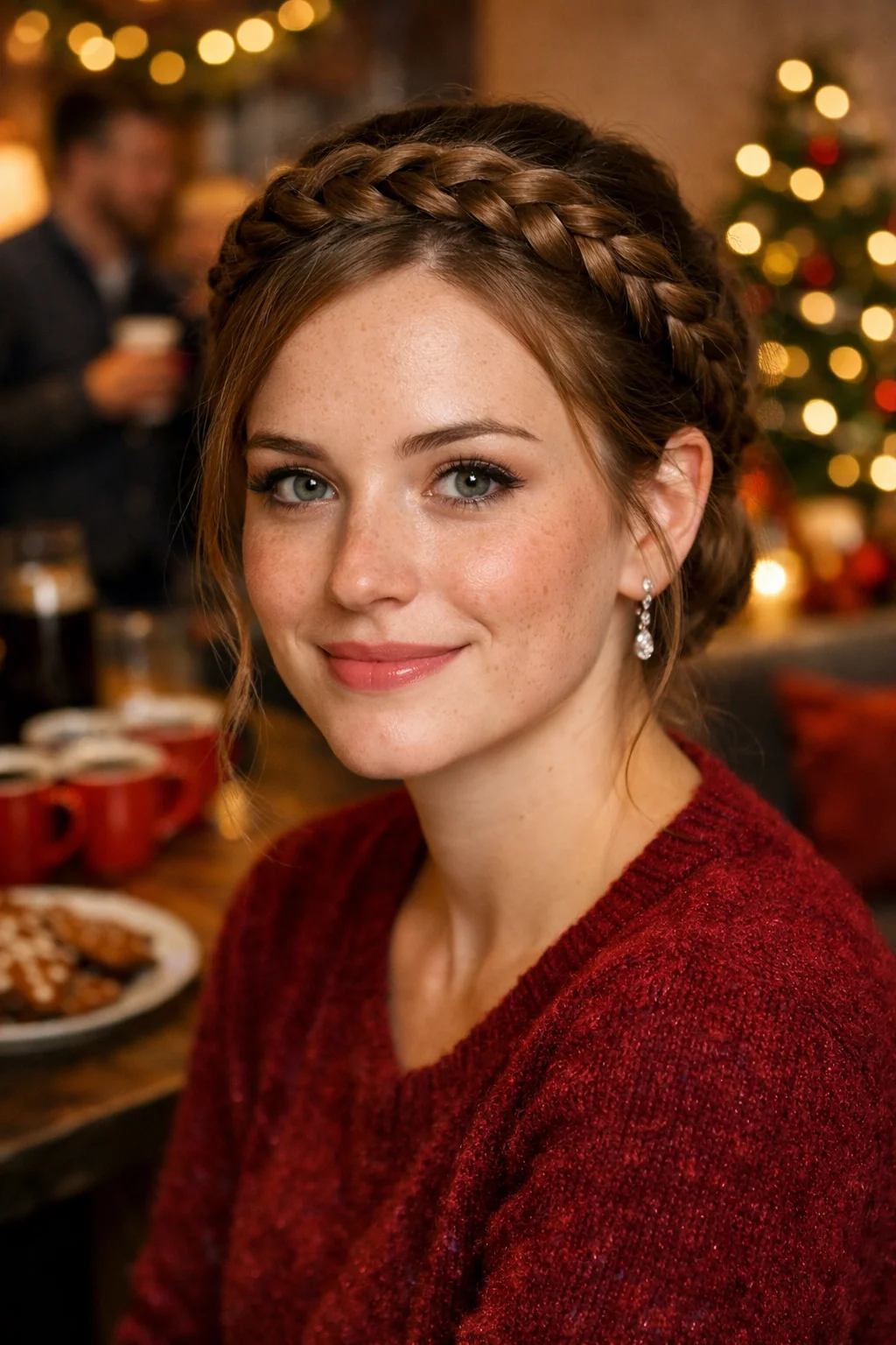 Flettet krone til julebord