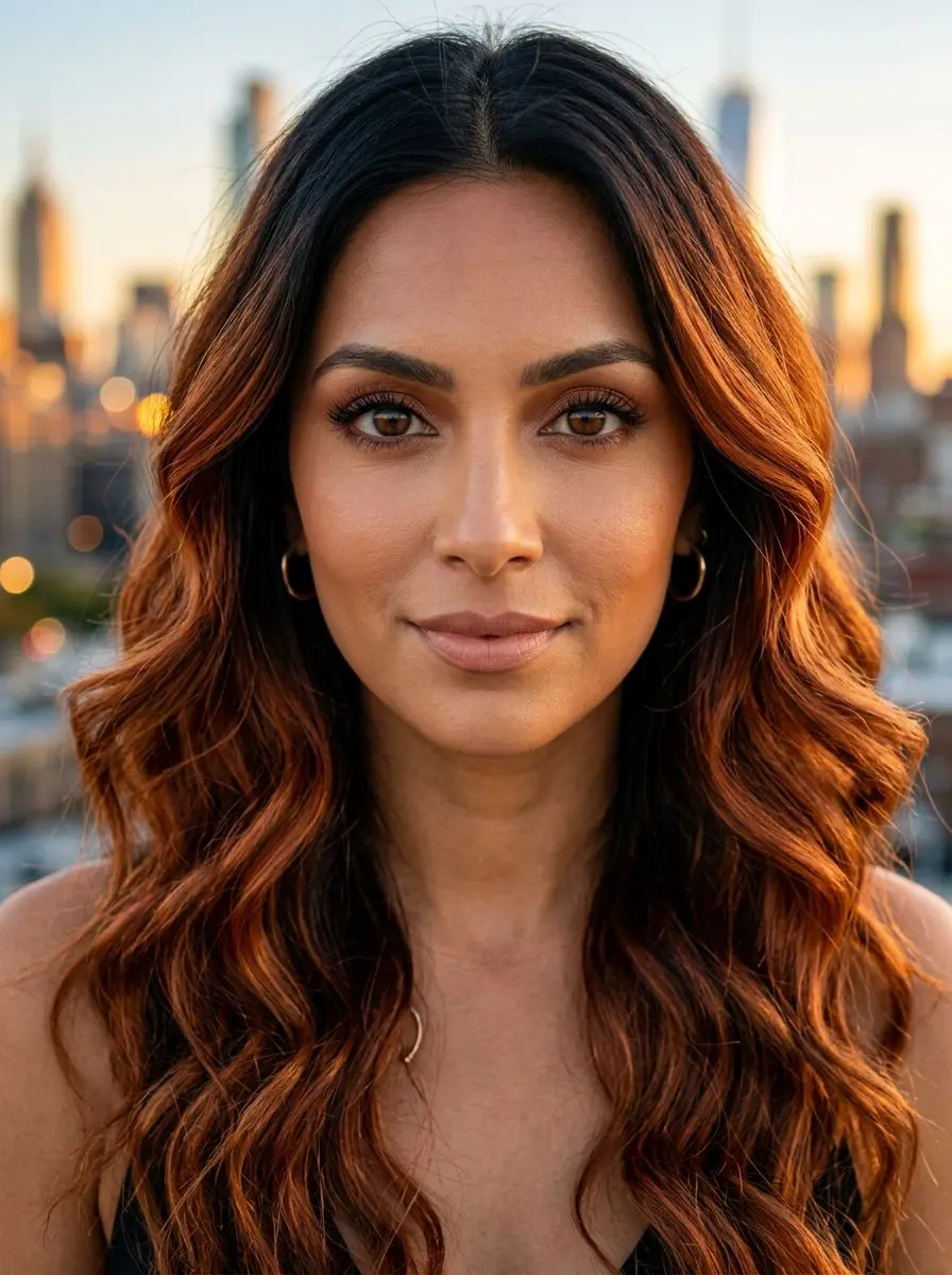 Kobber balayage med løse bølger
