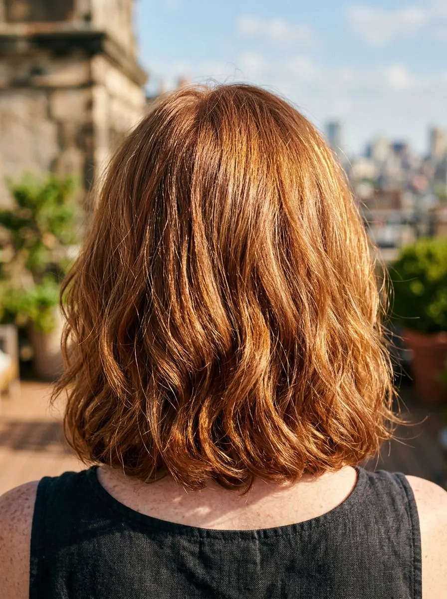 Kobberbrun lob med beach waves