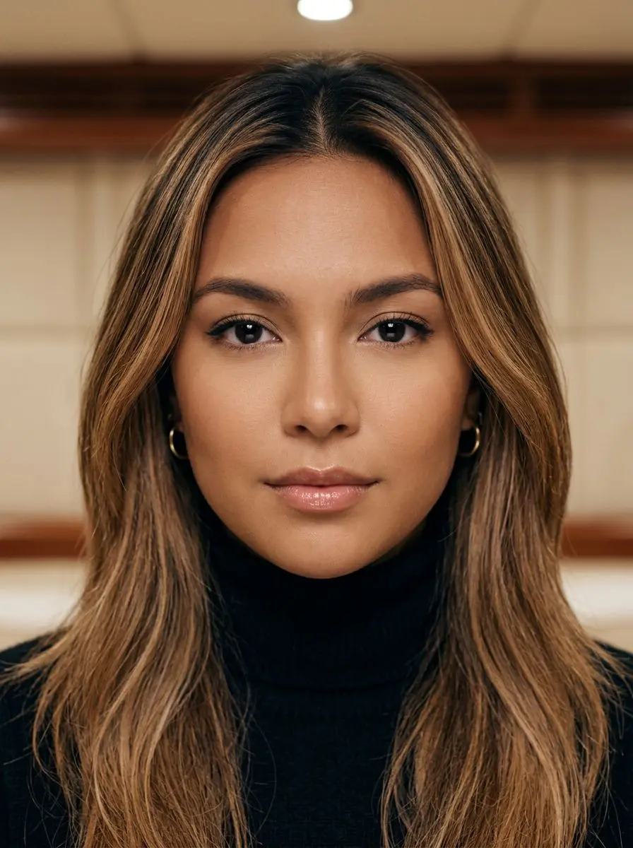 Lange layers med balayage