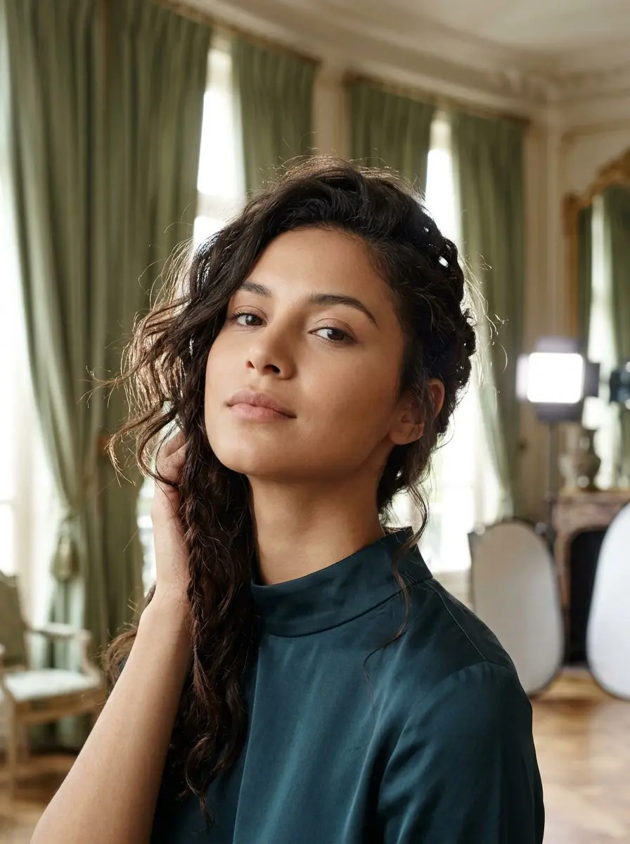 Naturlige waves med sideflette