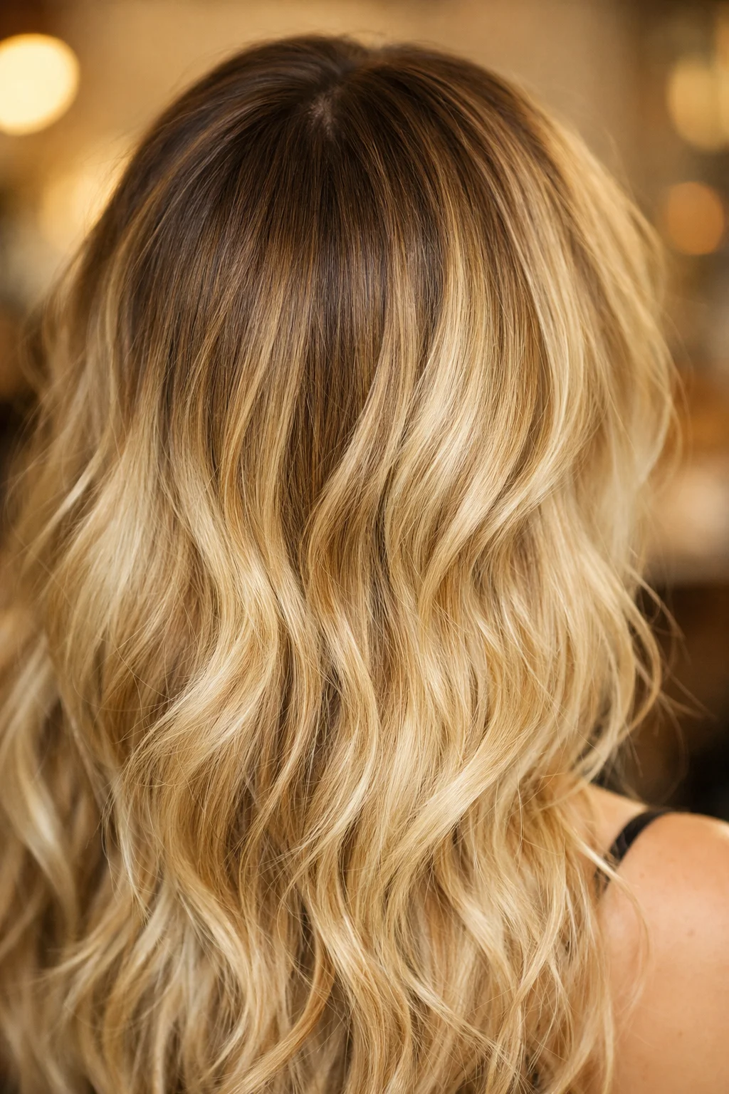 Reverse balayage nærbilde av rot