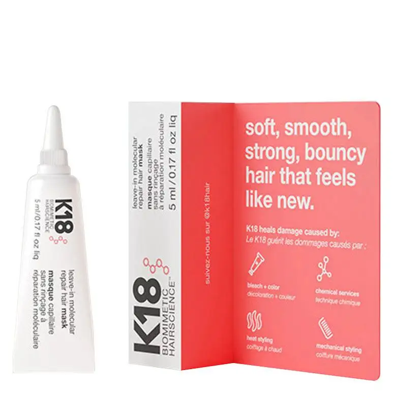 K18 Molecular Repair Mask 5ml - hårkur for glatt, sterkt og bouncy hår
