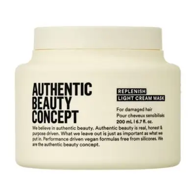 Authentic Beauty Concept Replenish Light Cream Mask for damaged hair in jar